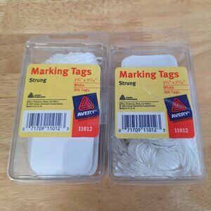 NWT Avery Set of 2 Strung Marking Tags